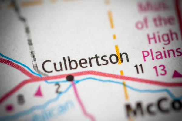 Culbertson Nebraska Eua Mapa — Fotografia de Stock