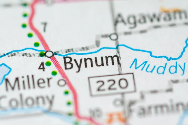 Bynum Montana Mapa Usa — Foto de Stock