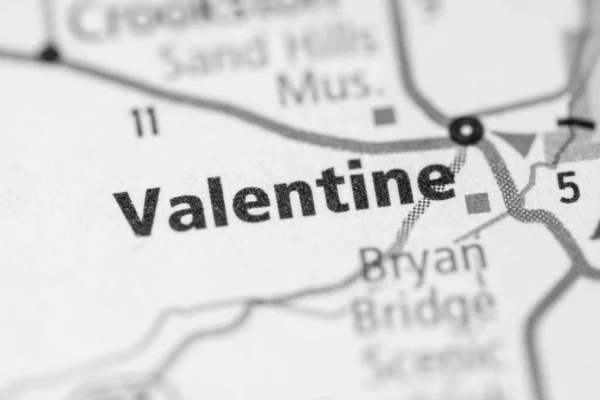 Valentine Nebraska Mapa Usa —  Fotos de Stock