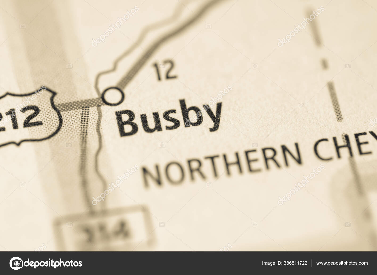 Busby Montana Usa Map Stock Photo by ©aliceinwonderland2020 386811722