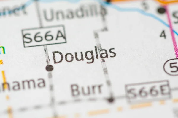 Douglas Nebraska Abd Haritası — Stok fotoğraf
