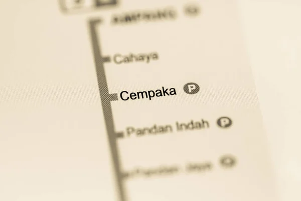 Begraafplaats Metrokaart Kuala Lumpur — Stockfoto