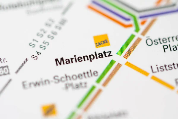 Estación Marienplatz Mapa Del Metro Stuttgart — Foto de Stock