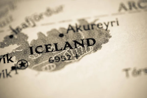 Ισλανδική Προβολή Χάρτη Του Μετρό — Φωτογραφία Αρχείου