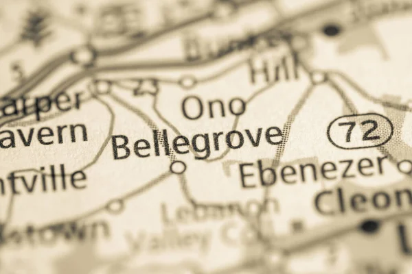 Det Bellegrove Pennsylvania Usa Karta — Stockfoto