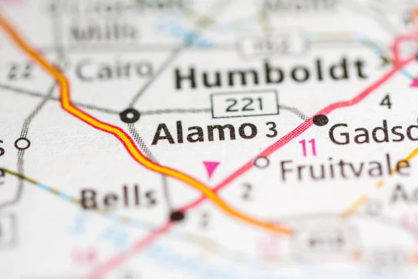 Alamo Tennessee Hoja Ruta Concepto — Foto de Stock