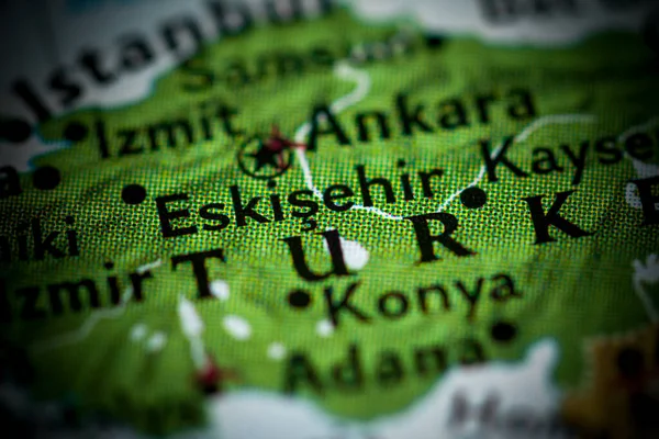 Карта Эскишехир Турция — стоковое фото