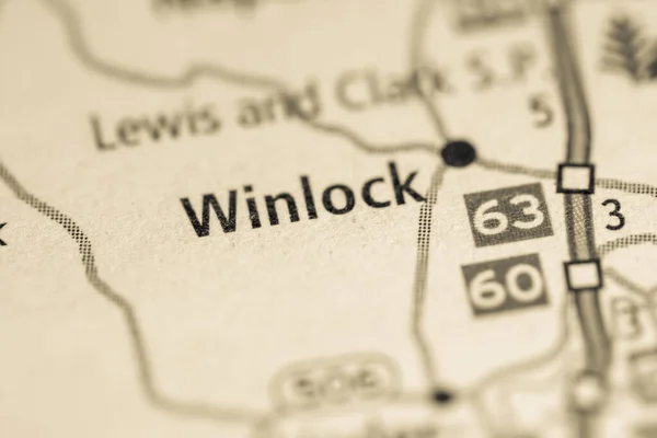 Вінлок Вашингтон Карта Доріг Сша — стокове фото