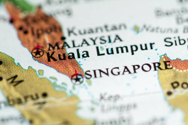 Kuala Lumpur, Malaysia on the geographical map