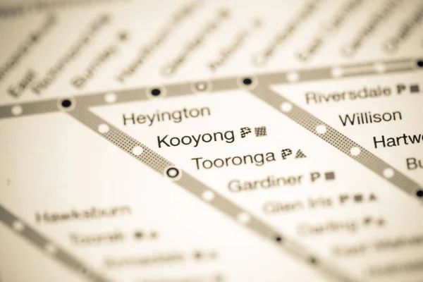 高陽駅 メルボルン地図 — ストック写真