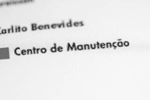 Centro Manutencao Állomás Fortaleza Metrótérkép — Stock Fotó