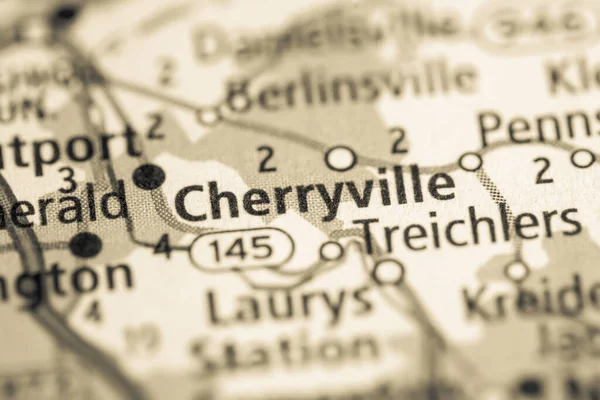 Cherryville Pensilvanya Abd Yol Haritası Konsepti — Stok fotoğraf