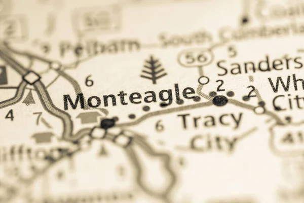 Monteagle Tennessee Stany Zjednoczone Pojęcie Mapy Drogowej — Zdjęcie stockowe