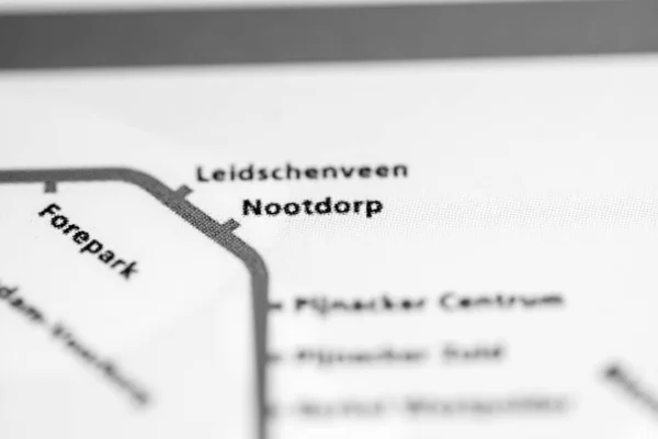 Nootdorp Állomás Rotterdami Metrótérkép — Stock Fotó