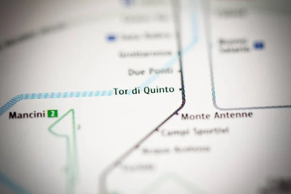 Tor Quinto Stationen Rom Metro Karta — Stockfoto