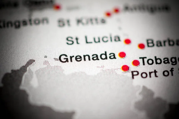 Grenada, The Caribbean cartography illustration map