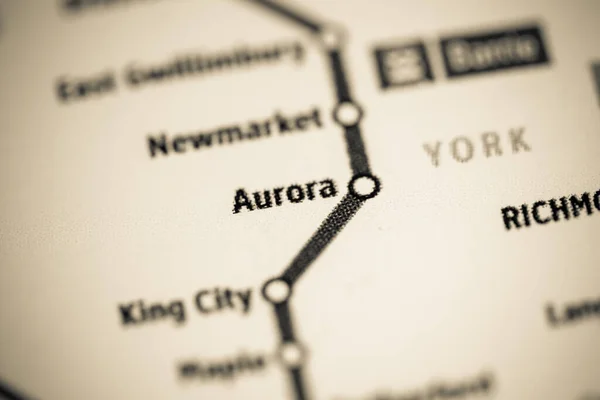 Aurora Station Metrokaart Toronto — Stockfoto