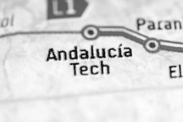 Estación Técnica Andalucia Mapa Del Metro Málaga — Foto de Stock