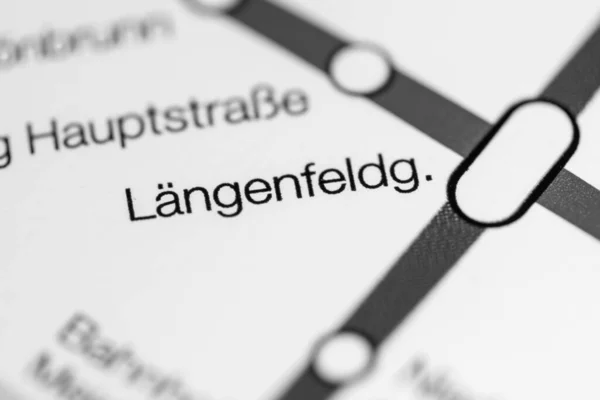 Langenfeldgasse车站维也纳地铁地图 — 图库照片