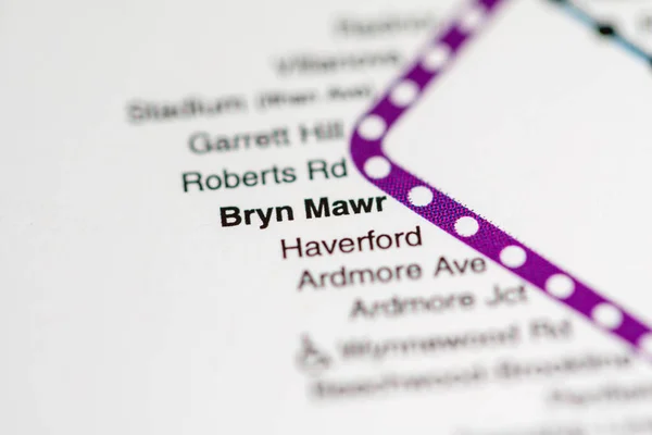 Σταθμός Μπριν Μαρ Φιλαδέλφεια Metro Χάρτη — Φωτογραφία Αρχείου