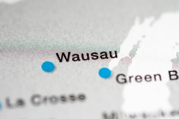 Wausau Usa Térképészet Földrajz Térkép — Stock Fotó