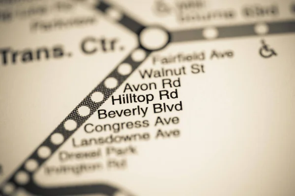 Σταθμός Hilltop Φιλαδέλφεια Metro Χάρτη — Φωτογραφία Αρχείου