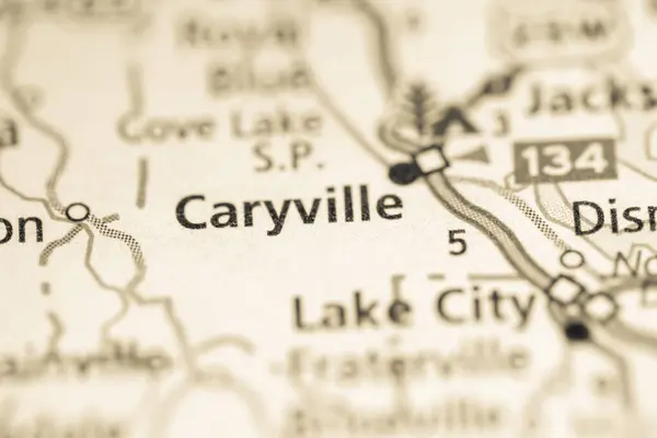 Caryville Tennessee Abd Yol Haritası Konsepti — Stok fotoğraf