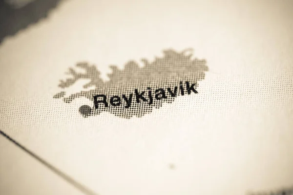 アイスランドのレイキャヴィーク地図イラスト地図 — ストック写真