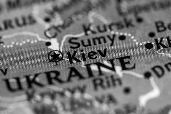 Kiev Ucrania Metro Vista Del Mapa — Foto de Stock