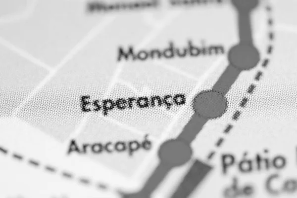 Esperanca Station Fortaleza Metro Map — Stock Photo, Image