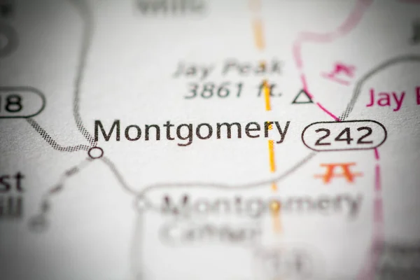 Montgomery Vermont Eua Mapa Conceito — Fotografia de Stock