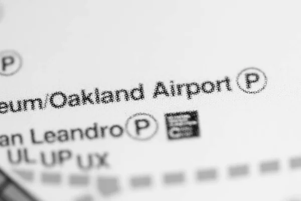 Estación Del Aeropuerto Oakland Mapa Del Metro San Francisco —  Fotos de Stock