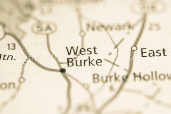 West Burke Nel Vermont Stati Uniti Concetto Road Map — Foto Stock