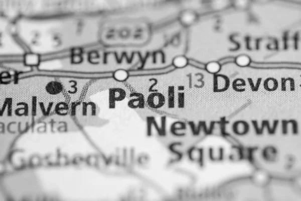 Paoli Pennsylvania Usa Road Map Concept — Stock Photo, Image