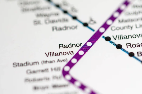 Radnor Philadelphia Metro Map — 스톡 사진