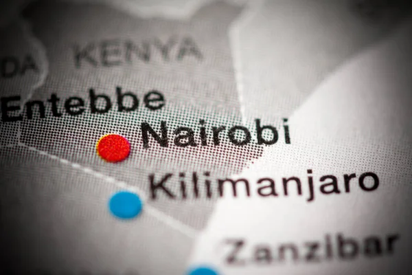 Mapa Ilustración Cartografía Nairobi Kenia — Foto de Stock