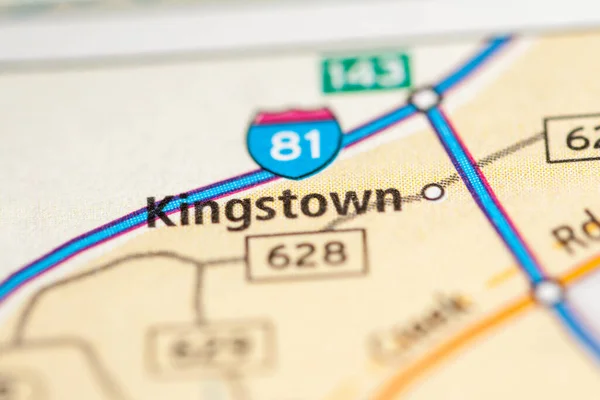 Kingstown Virginia Mapa Concepto — Foto de Stock