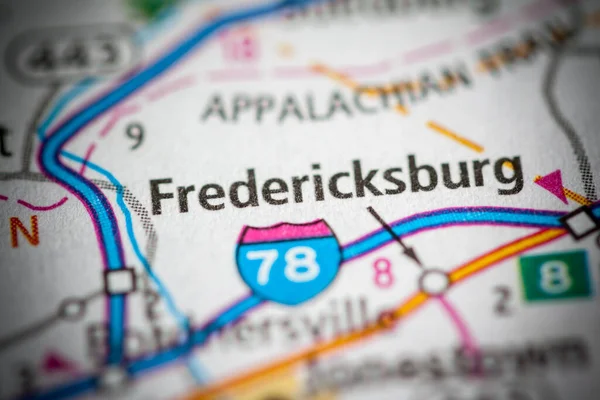 Fredericksburg Pensilvanya Abd Haritası — Stok fotoğraf