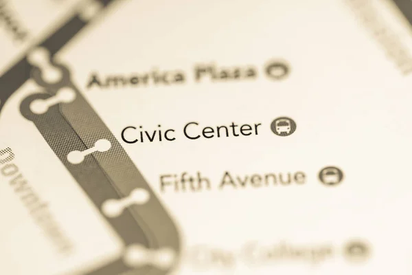 Станция Гражданский Центр Карта Сан Диего — стоковое фото