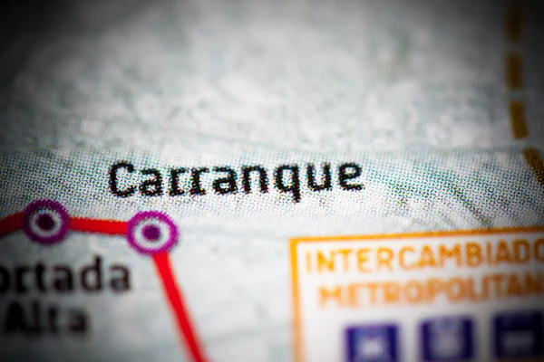 Estación Carranque Mapa Del Metro Málaga — Foto de Stock