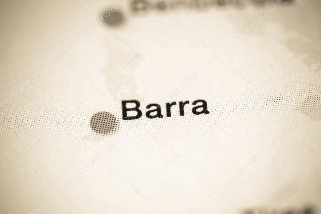 Barra, Scotland, UK cartography illustration, geography map 