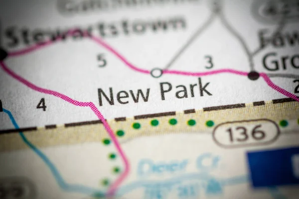 New Park. Pennsylvania. USA map