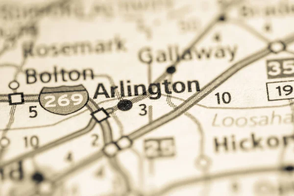 Arlington Tennessee Usa Road Map Concept — Foto Stock