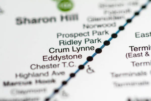 Σταθμός Κρουμ Λιν Φιλαδέλφεια Metro Χάρτη — Φωτογραφία Αρχείου