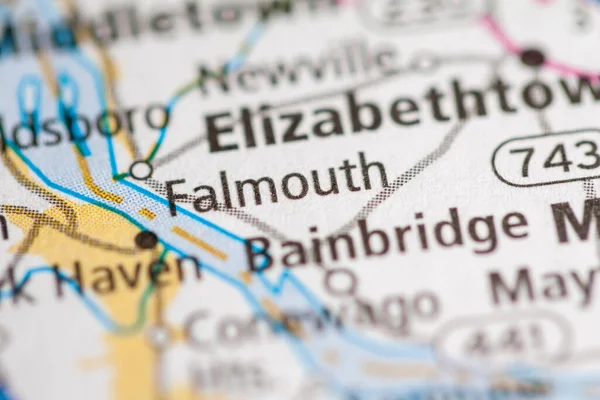 Falmouth Pennsylvania Mapa Usa — Foto de Stock