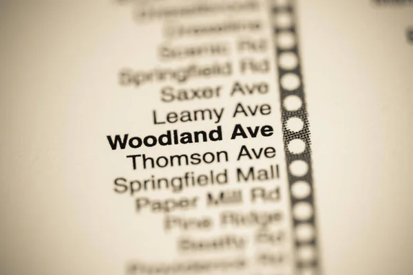 Woodland Ave Station Philadelphia Metro Map — Stock Photo, Image