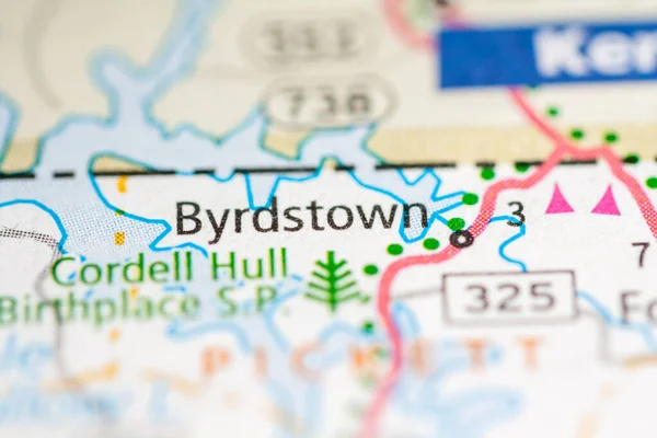 Byrdstown Tennessee Abd Haritası — Stok fotoğraf