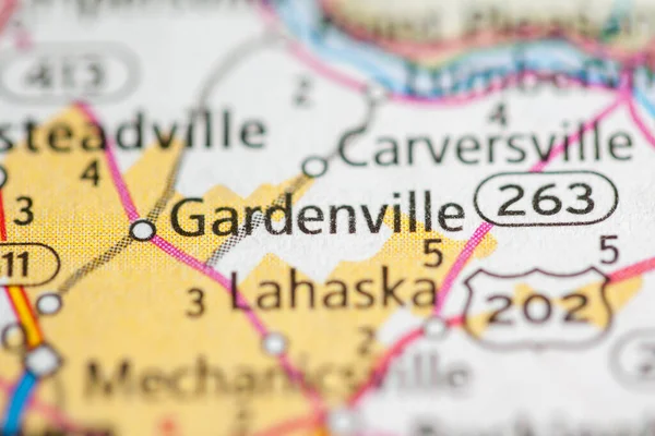 Gardenville Pensilvânia Eua Mapa — Fotografia de Stock