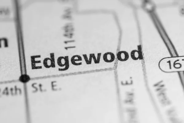 Edgewood Washington Eua Mapa — Fotografia de Stock