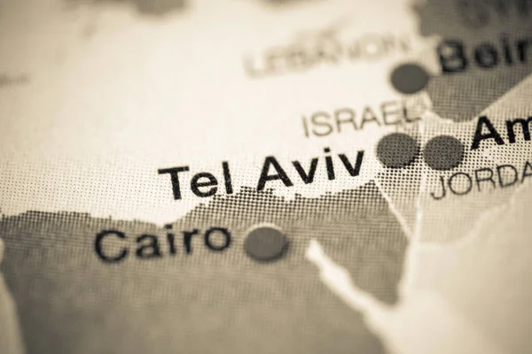 Tel Aviv Israel Cartography Illustration Geography Map — 스톡 사진